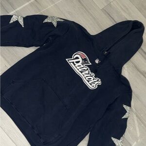 LF Navy Hoodie with Silver Star Accents